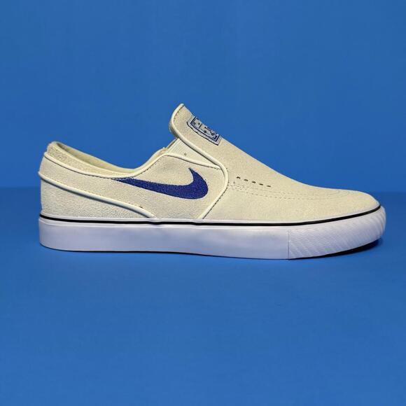 Nike Sb Janoski+ Slip On Shoes Summit White Blue FN5893-101 Size 6.5 Men / 8W